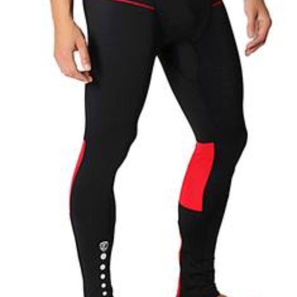 Timoteo Power Stretch Tights Red/Black - Picture 3 of 4